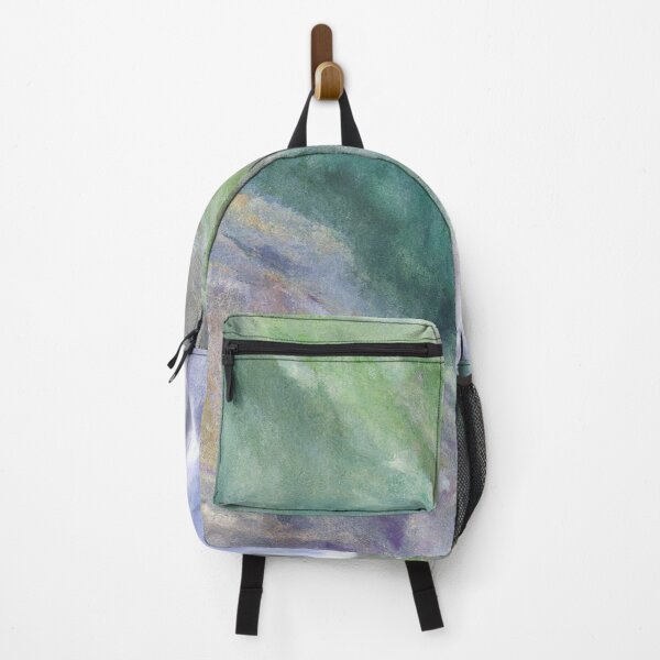 Item preview, Purple Watercolor Waterfall Green Landscape Nature Print designed and sold by inquestyle.