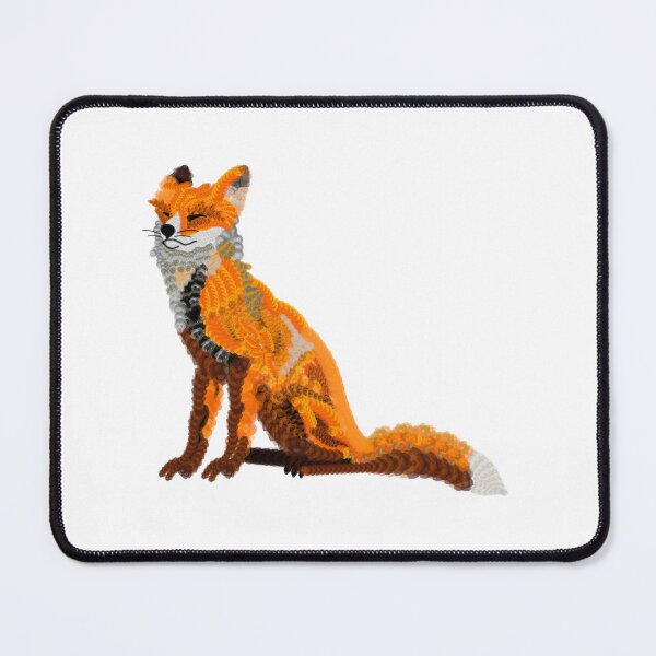 Item preview, Spirograph Sitting Fox Collage designed and sold by RachelEDesigns.