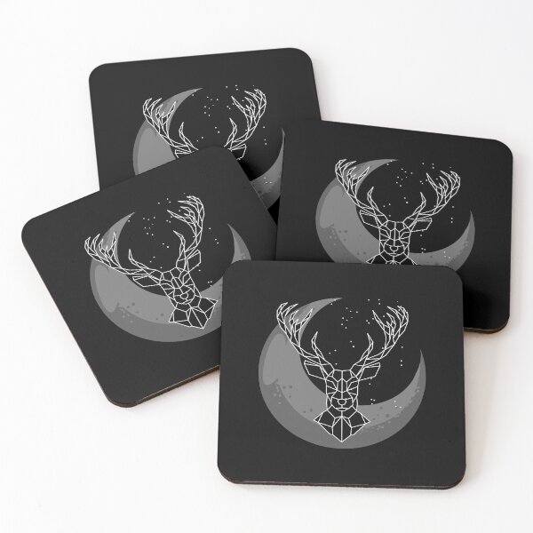 Item preview, Deer on the background of the moon designed and sold by Madeleine4Art.