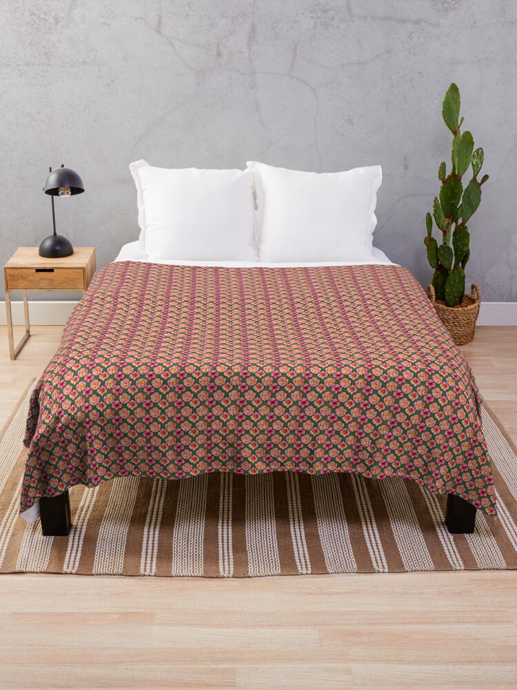 Thumbnail 1 of 6, Throw Blanket, Flower Pattern "Amy" designed and sold by Patterns For Products.