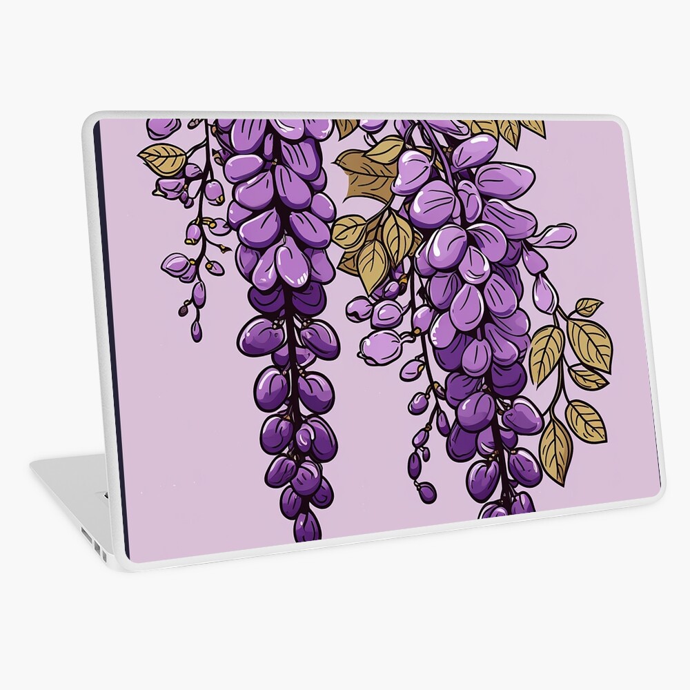 dangling purple wisteria watercolor, cutout Poster for Sale by  EmeraldeaArt