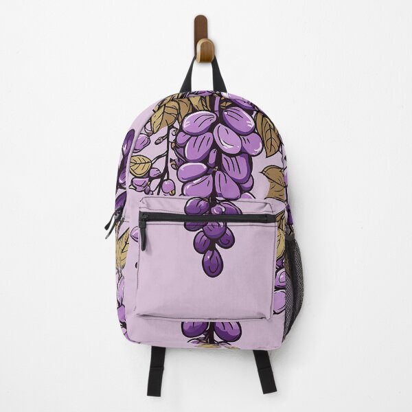 Item preview, wisteria doodle purple dangling flowers designed and sold by EmeraldeaArt.