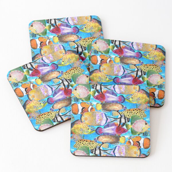 Item preview, Colorful Tropical Fish Party Beach Art designed and sold by Sharon Cummings Art.
