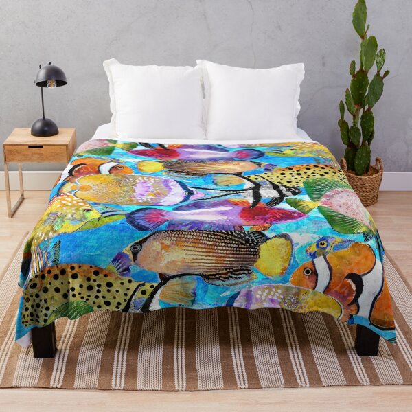 Item preview, Colorful Tropical Fish Party Beach Art designed and sold by Sharon Cummings Art.
