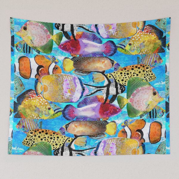 Item preview, Colorful Tropical Fish Party Beach Art designed and sold by Sharon Cummings Art.