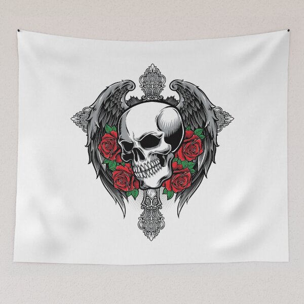 Item preview, Scull with Roses designed and sold by AstorAurora.