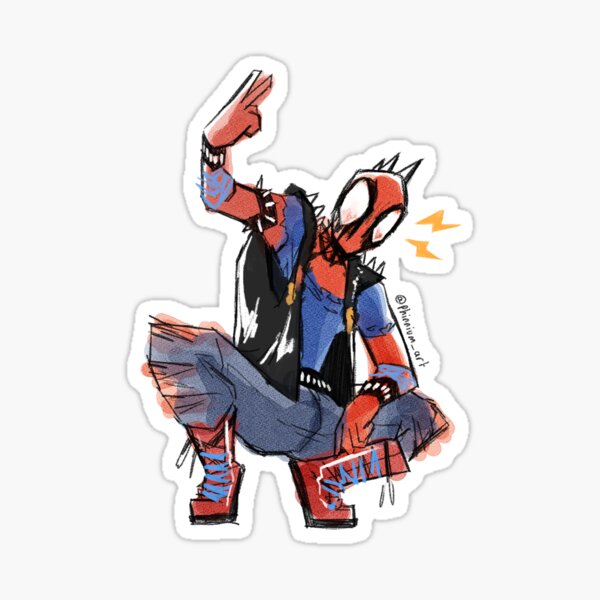 Miles Morales - spiderverse Sticker for Sale by redblueyellowd