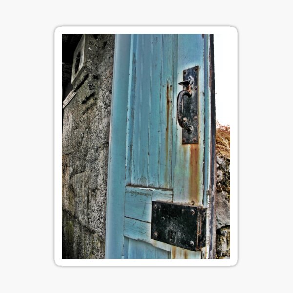 Item preview, Fort Rodd Hill Blue Wood Door, Historic Photography designed and sold by pickle8.