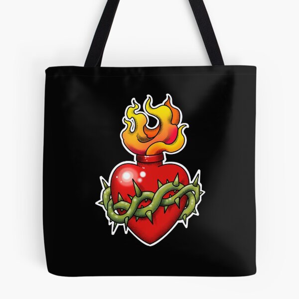 Item preview, Sacred heart  tattoo, neotraditional style designed and sold by weilertsen.