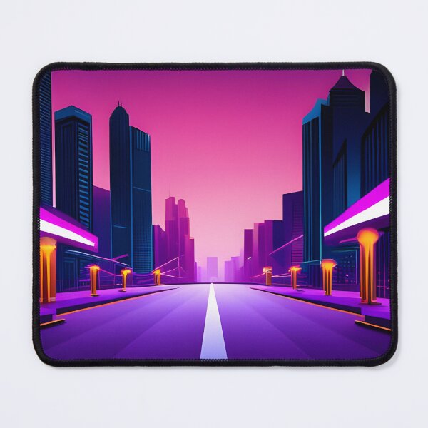 Item preview, Neon City Street at Dawn | Cyberpunk designed and sold by ForeHeadDesigns.