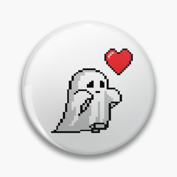 Item preview, ghost heart pixel art designed and sold by Shaimaa-Rajab.