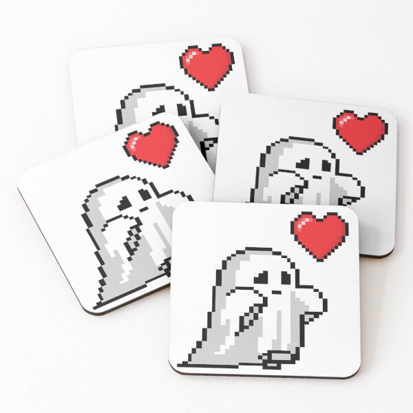Item preview, ghost heart pixel art designed and sold by Shaimaa-Rajab.