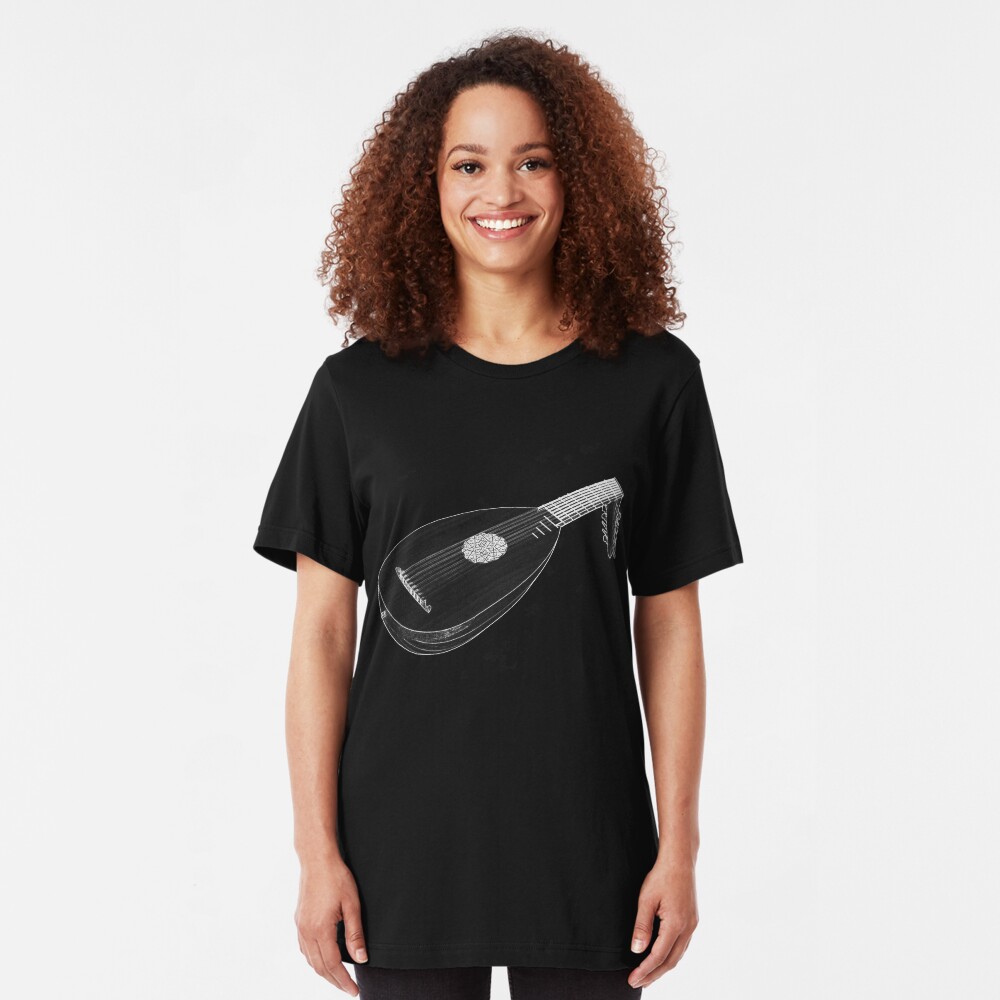 8 Course Renaissance Lute Slim Fit T-Shirt