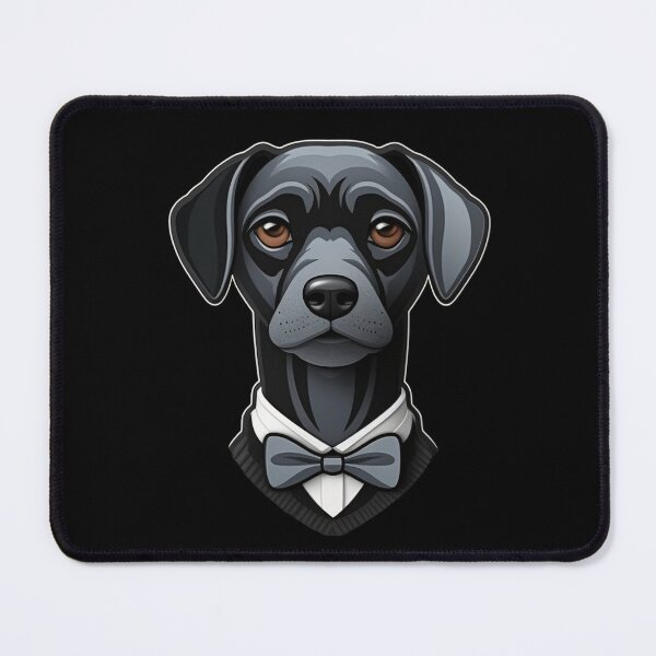 Item preview, "Dapper Pup" - Elegant Dog Portrait with Bow Tie on a Dark Background designed and sold by Juuskus.