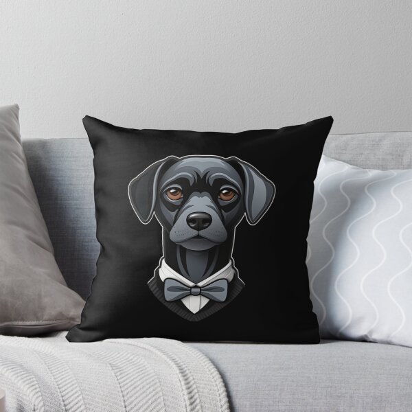 Item preview, "Dapper Pup" - Elegant Dog Portrait with Bow Tie on a Dark Background designed and sold by Juuskus.