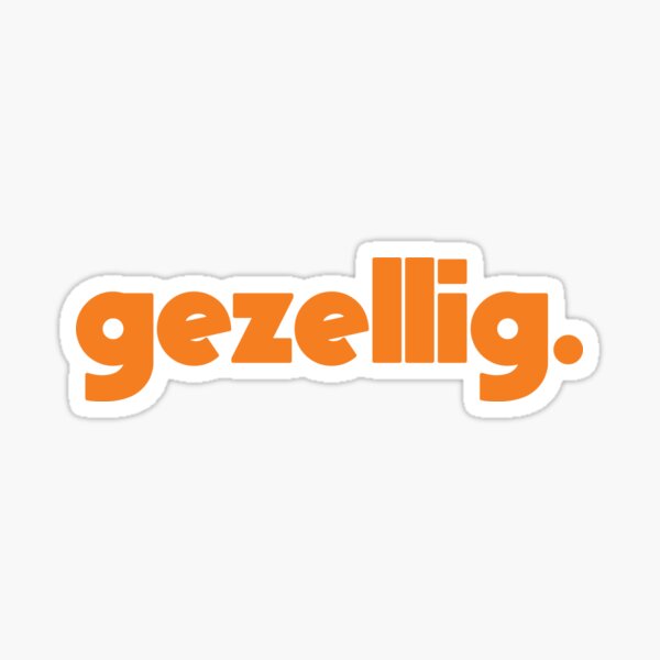 Item preview, Gezellig (orange text) designed and sold by monkeyfracas.