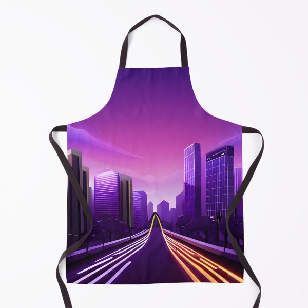 Item preview, Purple Neon City Street | Cyberpunk designed and sold by ForeHeadDesigns.