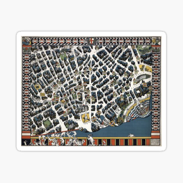 London Theatre Land 1915 Sticker