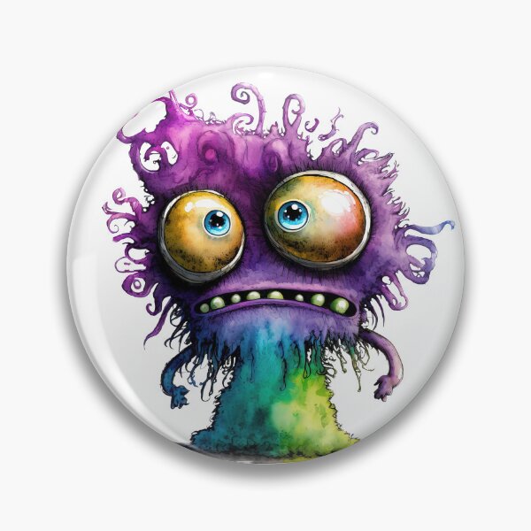 Item preview, Crazy Funny Purple Monster designed and sold by MoonFoxDesign.