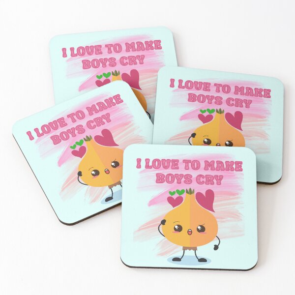 Item preview, I Love To Make Boys Cry with Funny & Cute Kawaii Onion with Hearts designed and sold by JoyOfHopeStore.