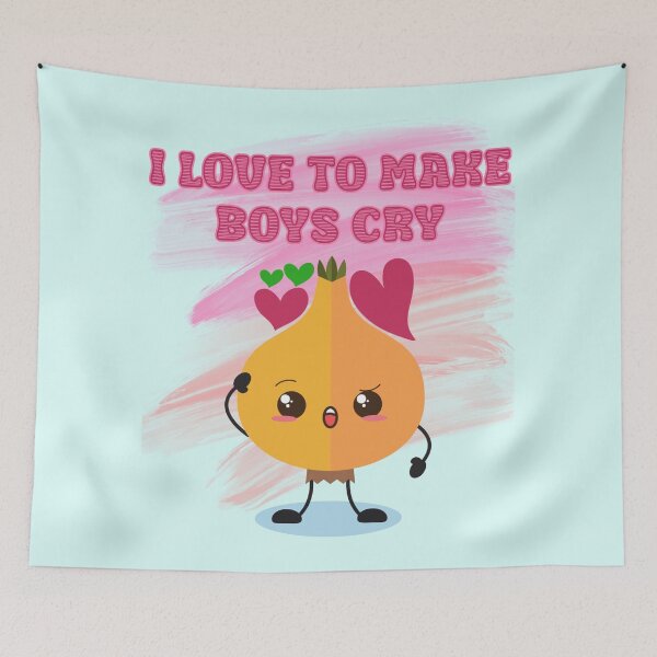 Item preview, I Love To Make Boys Cry with Funny & Cute Kawaii Onion with Hearts designed and sold by JoyOfHopeStore.