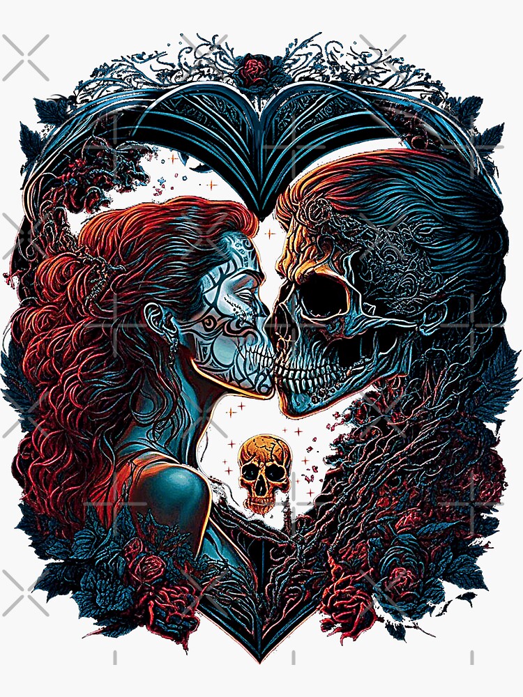 【Drawing】サザンカ-Eternal Love- Two Skull Kissing - Eternal Love