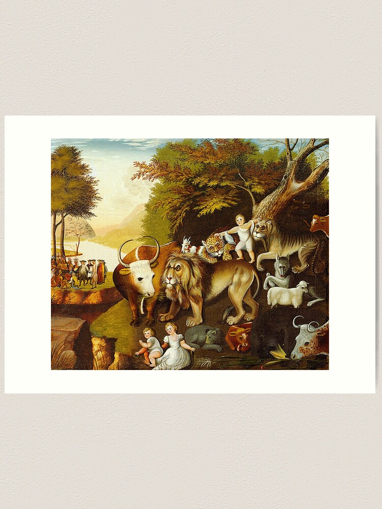 ARTCANVAS The Peaceable Kingdom with Eagle by Edward Hicks Canvas outlets Art Print