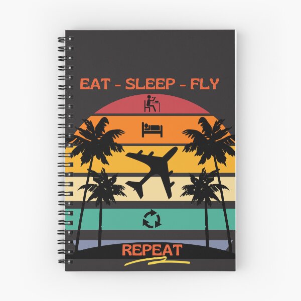 Item preview, EAT SLEEP FLY REPEAT  for pilots, flight attendant and aviation geeks designed and sold by AviationArtists.