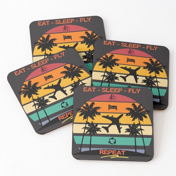 Item preview, EAT SLEEP FLY REPEAT  for pilots, flight attendant and aviation geeks designed and sold by AviationArtists.