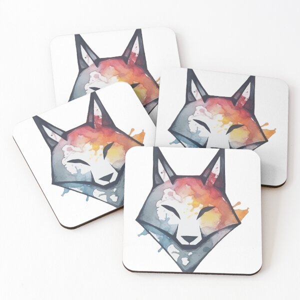 Artikelvorschau, Ein süßes Fuchsgesicht in einem modernen geometrischen Aquarell - Boho-Tiere entworfen und verkauft von GVRDesign.