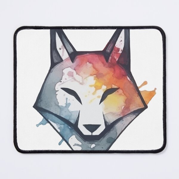 Artikelvorschau, Ein süßes Fuchsgesicht in einem modernen geometrischen Aquarell - Boho-Tiere entworfen und verkauft von GVRDesign.