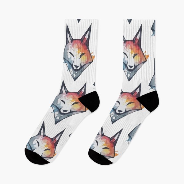 Artikelvorschau, Ein süßes Fuchsgesicht in einem modernen geometrischen Aquarell - Boho-Tiere entworfen und verkauft von GVRDesign.