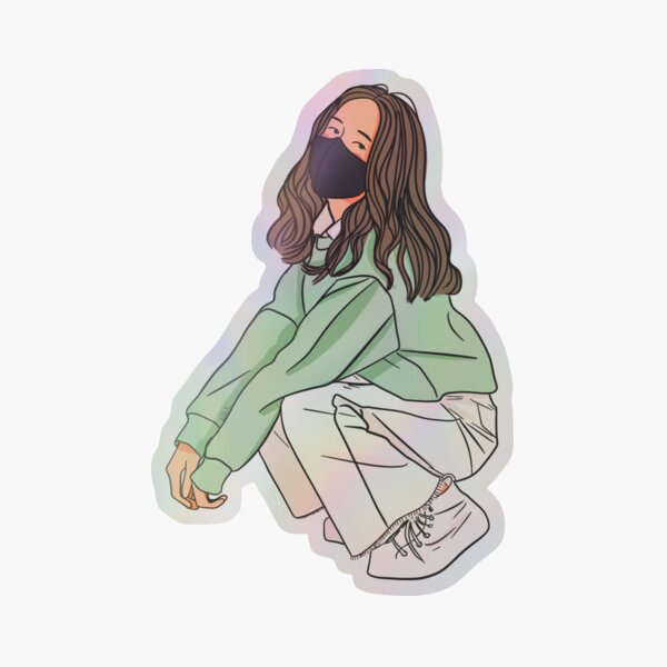 Item preview,  illustration of girl warning a mask  designed and sold by Hessah-HA.