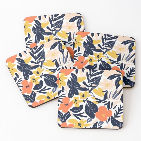 Artikelvorschau, Matisse-inspiriertes Flower-Power-abstraktes Muster entworfen und verkauft von Stoopendous Stickers.