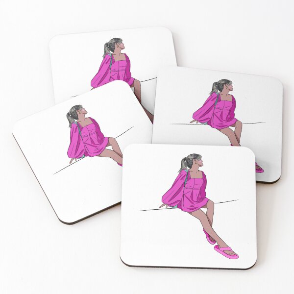 Item preview, illustration of girl warning a pink dres designed and sold by Hessah-HA.