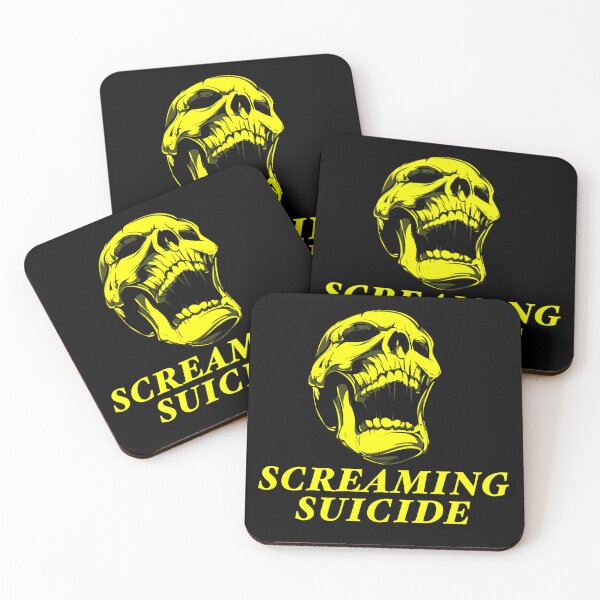 Item preview, Screaming suicide Metallica band yellow skull lyrics designed and sold by SoulTrekking.