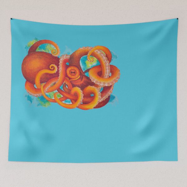 Item preview, Orange Octopus designed and sold by SchwaigerStudio.