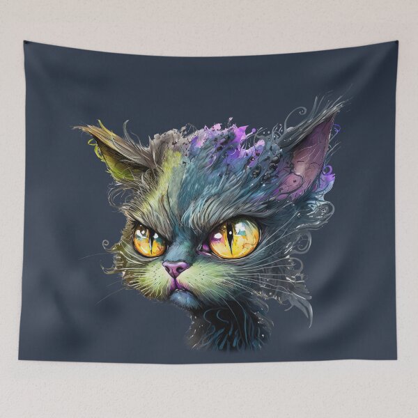 Item preview, Funny Serious Cat, Cartoon Cat   designed and sold by MoonFoxDesign.