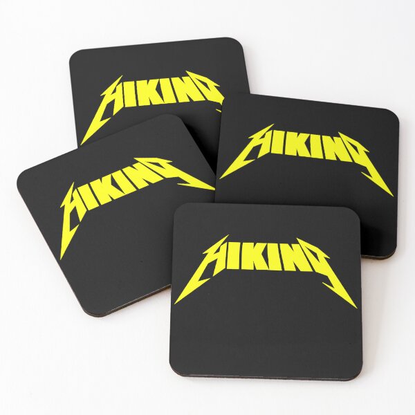 Item preview, Yellow Heavy metal hiking fun lettering  designed and sold by SoulTrekking.