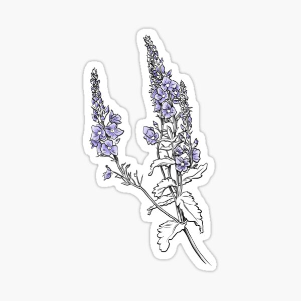 Sticker Fleur violette - Sticker A moi