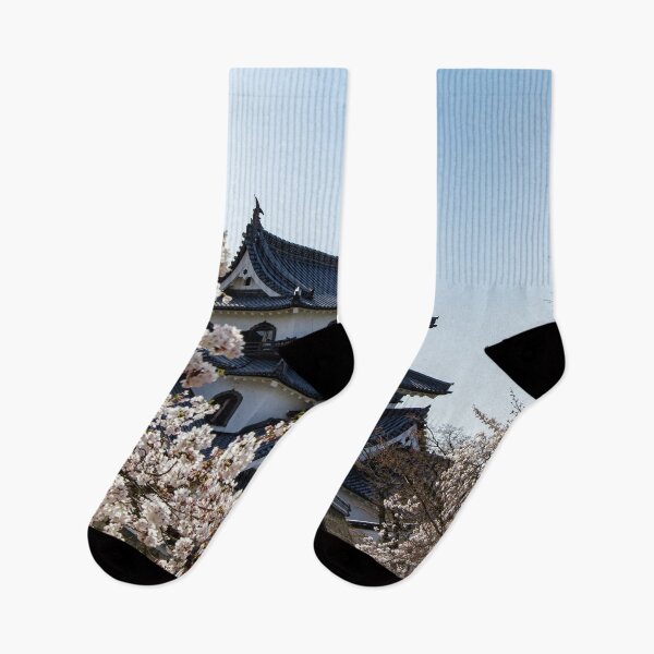 Item preview, Hikone Castle through cherry blossoms designed and sold by Shizenkai.