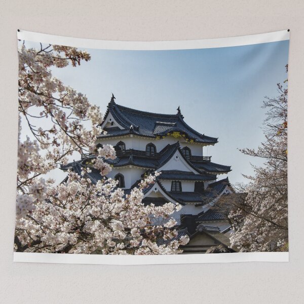Item preview, Hikone Castle through cherry blossoms designed and sold by Shizenkai.