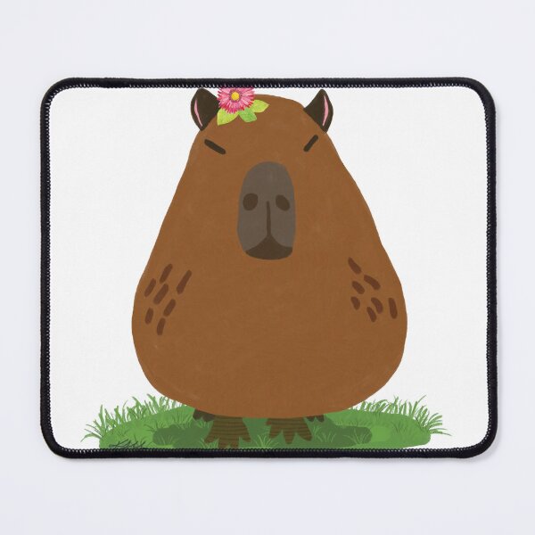 Item preview, Capybara and geranium designed and sold by kslittleworld.
