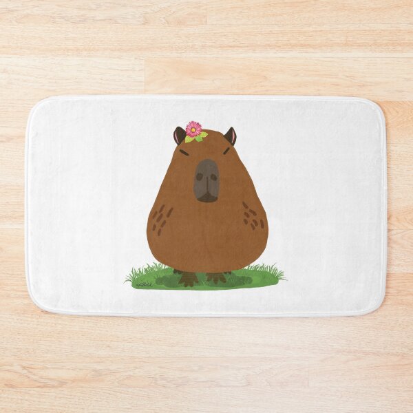 Item preview, Capybara and geranium designed and sold by kslittleworld.