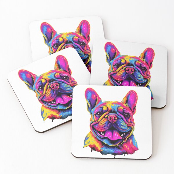 Item preview, Black light paint frenchie splatter sticker designed and sold by KazzasKorner.