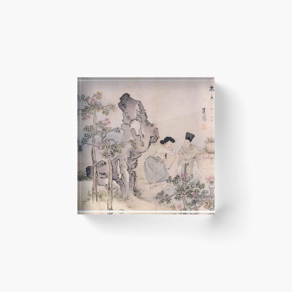 Item preview, Korean Painting Minhwa A Boy Cuts a Flower designed and sold by tangerinemars.