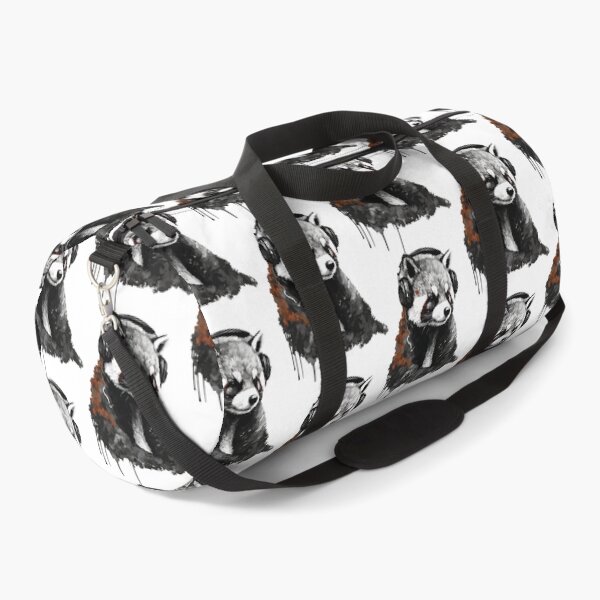 Item preview, A Red Panda Listening to Music Wearing Headphones - Animal Street Art designed and sold by GVRDesign.