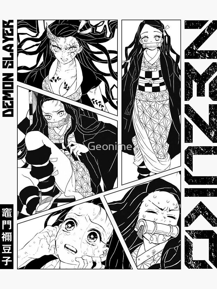 Sticker for Sale avec l'œuvre « Nezuko Kamado - KNY Manga Panel version ...