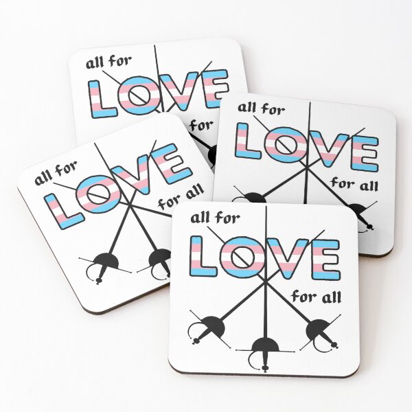 Item preview, Trans Pride - All for LOVE for all - The Three Musketeers - Novelty designed and sold by CC's Designs.