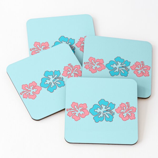 Item preview, Hibiscus In Pink And Aqua Line Art Design designed and sold by Heathermarie321.